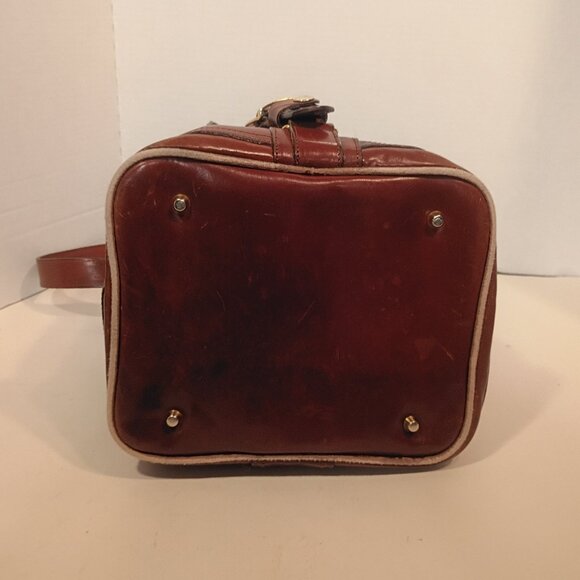 Vintage VALENTINA Brown Leather Bucket Sling Pack Made in Italy - Picture 11 of 15